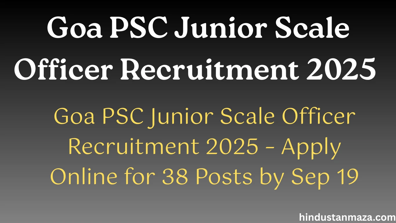 Goa PSC Recruitment 2025